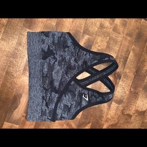Camo seamless sports bra